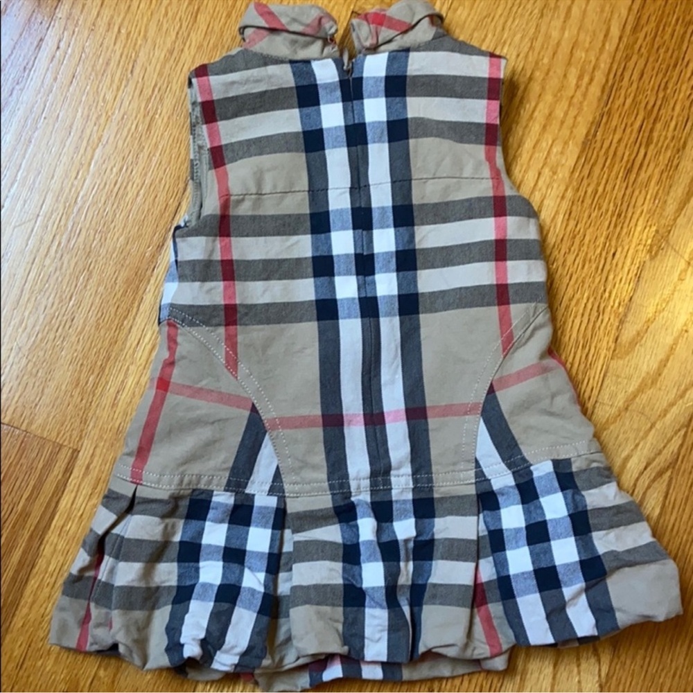 BURBERRY Plaid Sleeveless Dress 12 Months - Picture 2 of 3